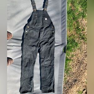 Carhartt Black Cargo Bib Overalls - Unisex Men’s 6 Women’s 8